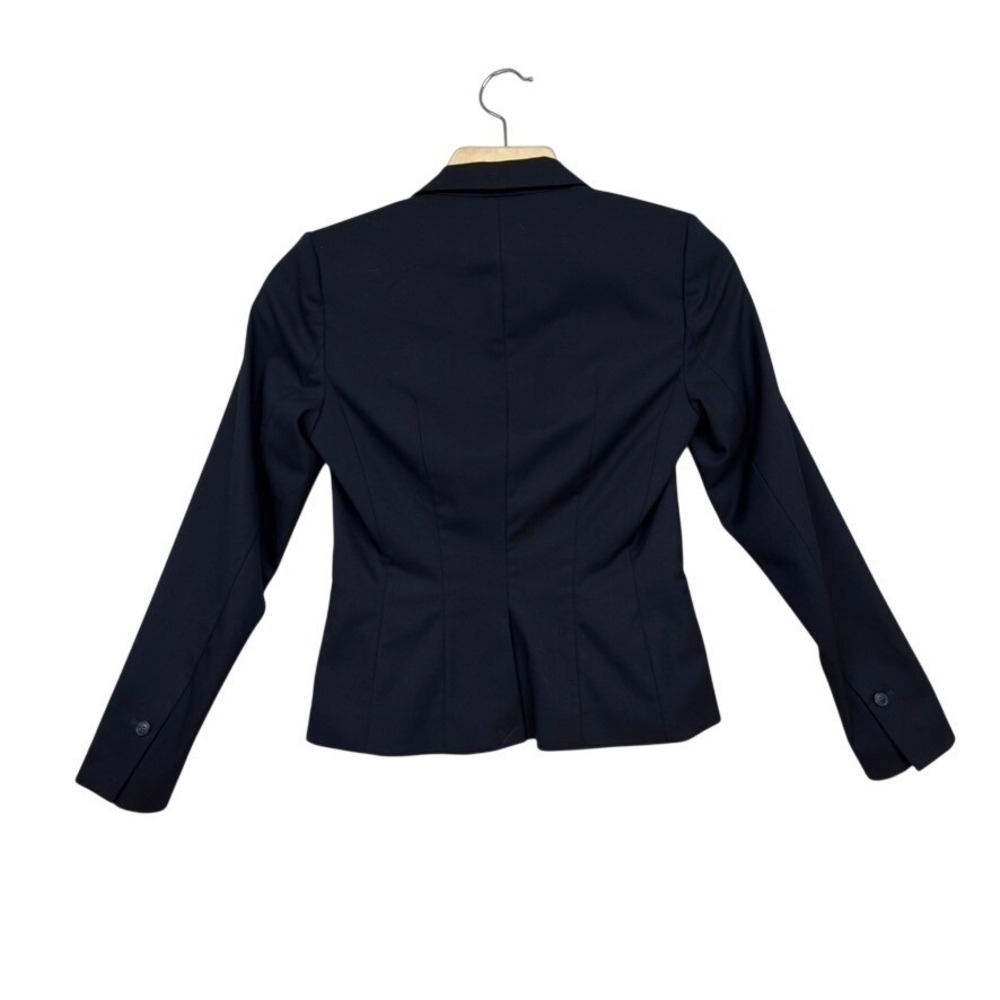 H&M Women Black One Button Blazer Jacket Size 4 - Picture 4 of 8
